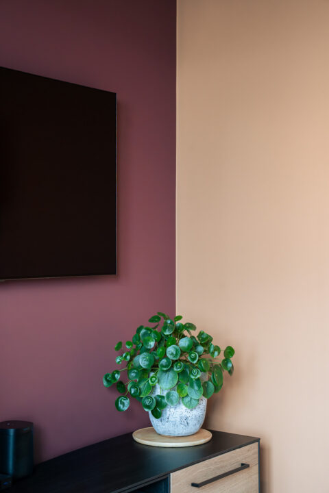 Binnenschilderwerk: living met warme accentkleuren
